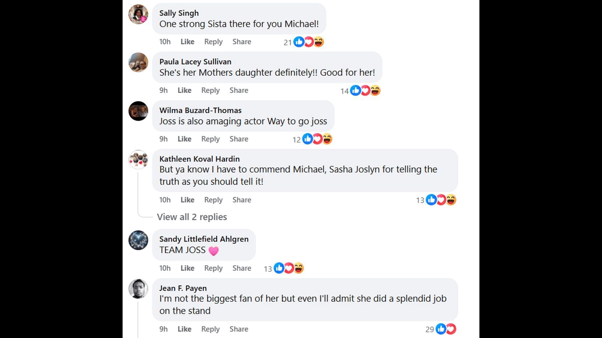 Fans praise Josslyn's testimony on the stand (Image via Facebook/General Hospital Fans - Official)